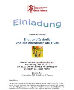 Einladung - Theateraufführung Sprachcamp 2013